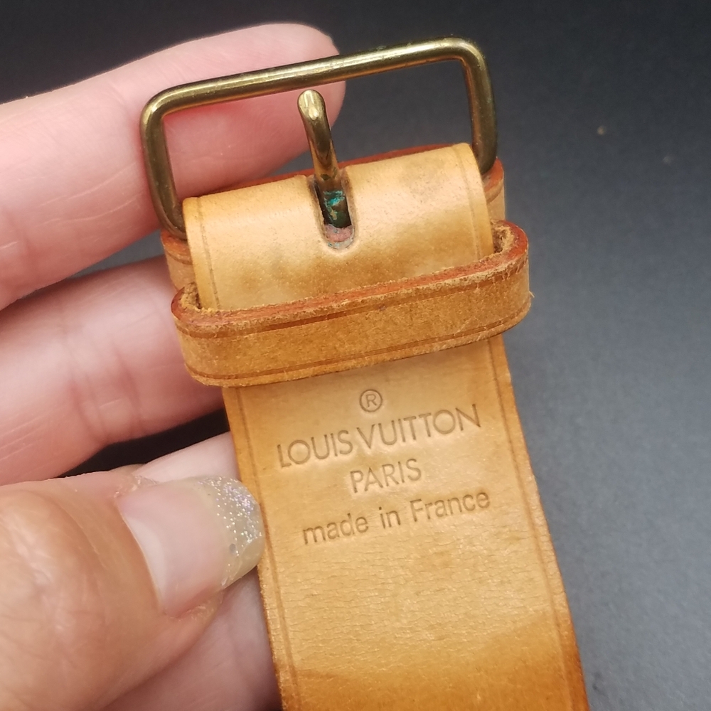 Louis Vuitton Vintage Leather Luggage Bag Strap